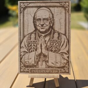 Pope Leo - Wooden Plaque